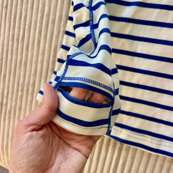 J Crew x New Balance In Transit Striped Soft Long Sleeve Running Pullover - Picture 4 of 5